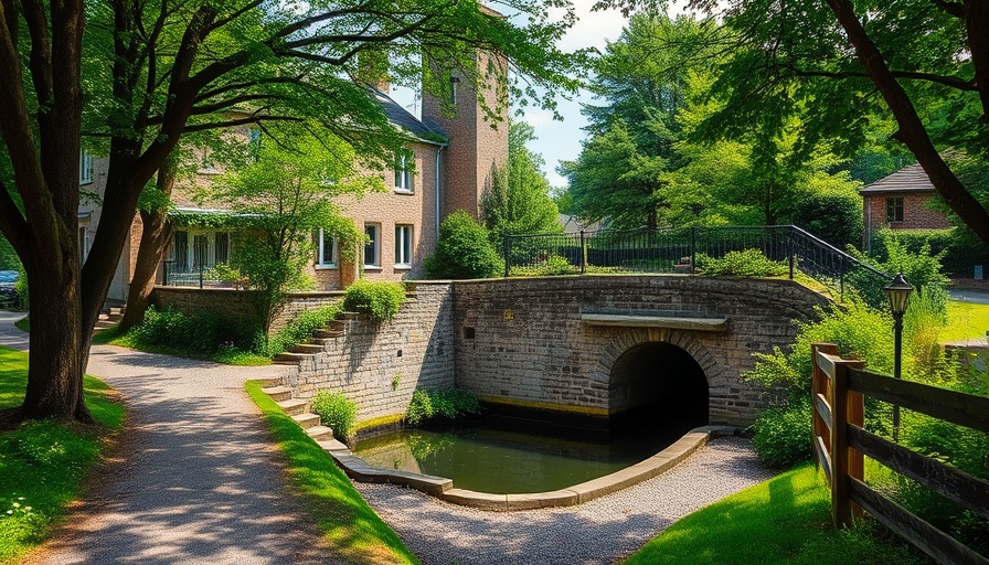 Fourteen Locks Centre canal lock surrounded by trees