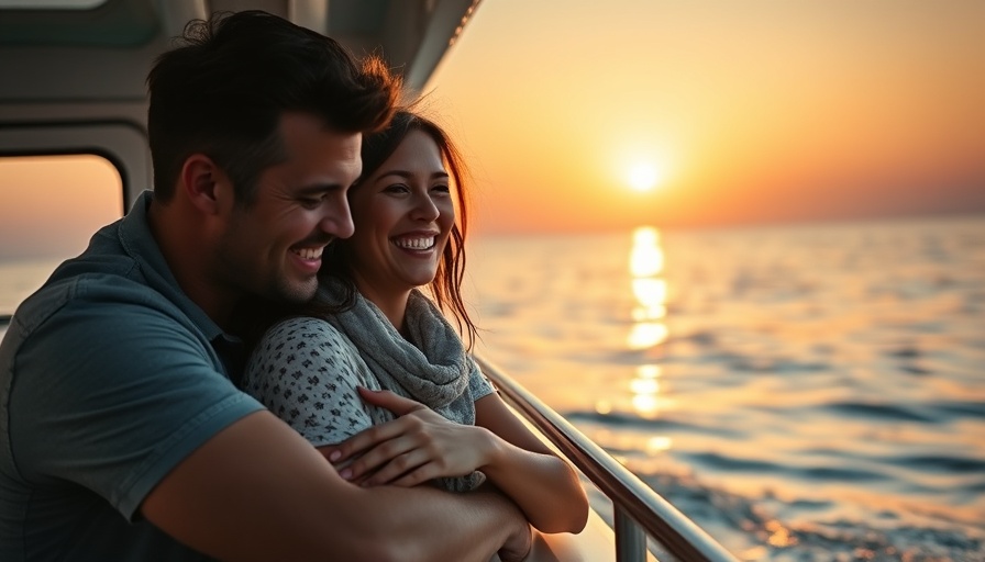 Orlando Bloom family photos: happy family at sunset on a boat.