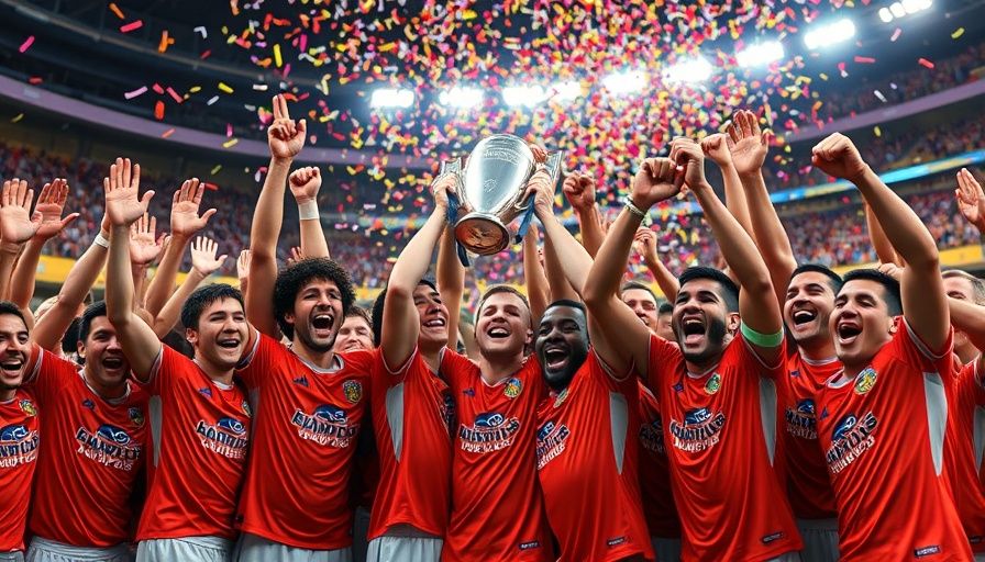 Crystal Palace wins Europa League spot, team celebration, trophy held up high.