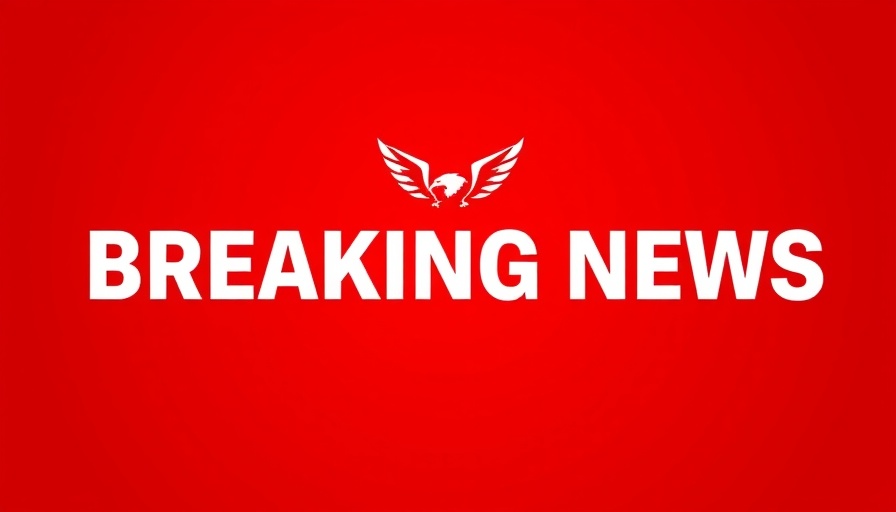 Breaking news alert with bold text and eagle logo