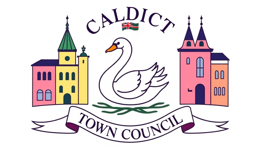 Caldicot Town Council emblem and text logo