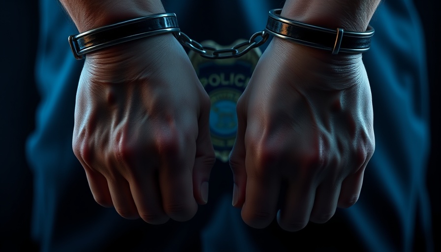 Gwent Police officer charged image with handcuffs.
