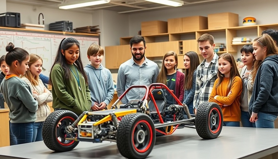Monmouthshire STEM Programme Launch: Students displaying a project car.
