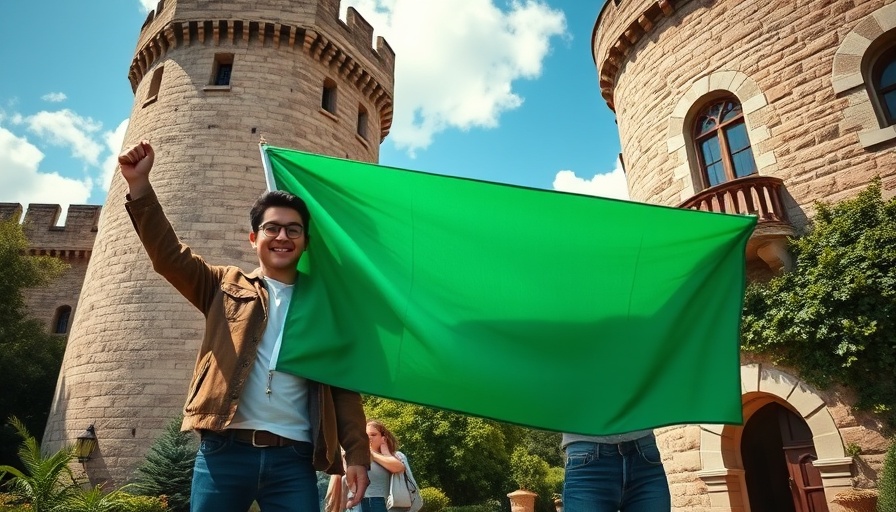 Monmouthshire Green Flag Awards 2025 ceremony at historic building.