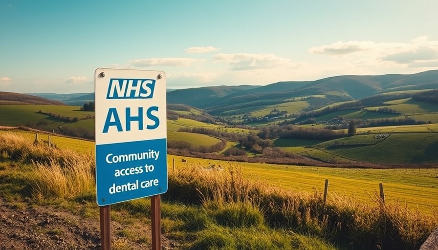 NHS dentistry plans rural Wales in a serene landscape.