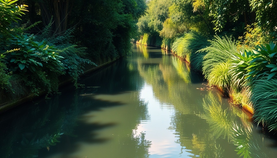 Scenic view of Monmouthshire Canal supported by Welsh Government, vibrant greenery.