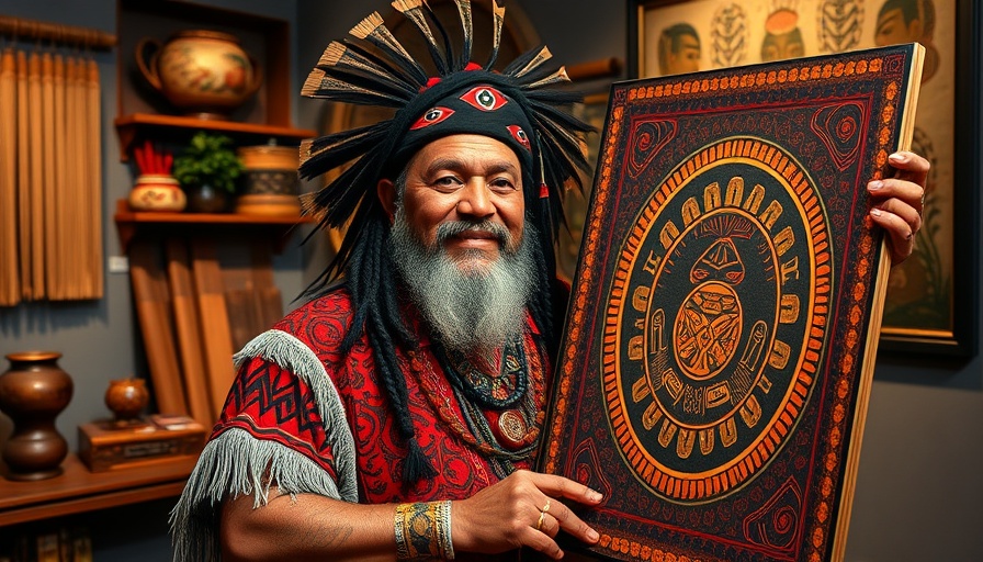 Toi Māori artist in gallery, cultural recognition