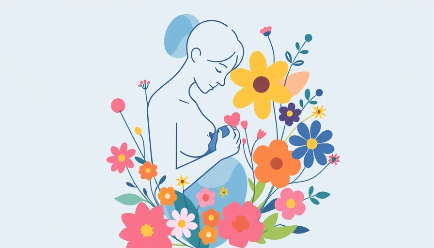 Monmouthshire Breastfeeding Strategy abstract floral design.
