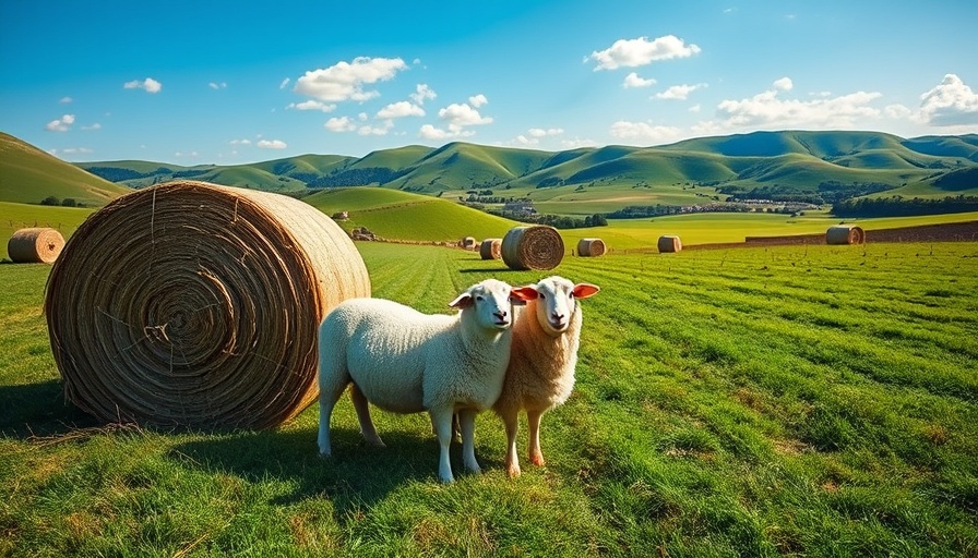 Marches Real Food and Farming Convergence 2025 poster with sheep and hay bales.