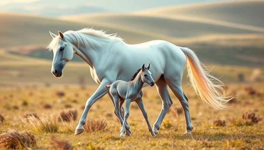 Mare and foal in a field, related to equestrian restrictions.