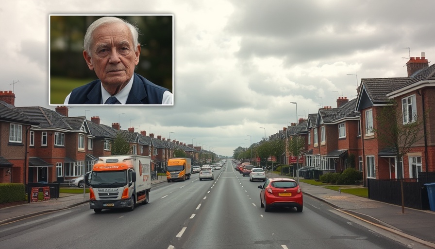 Increased lorry traffic in Caldicot suburb with vehicles on street.