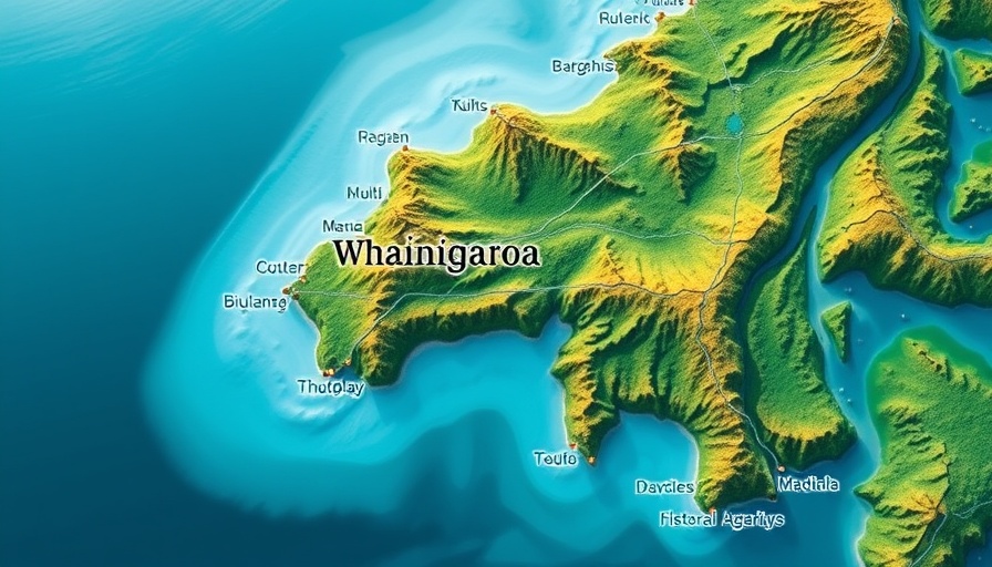 Map view of Whaingaroa ward for Dennis Amoore local government election.
