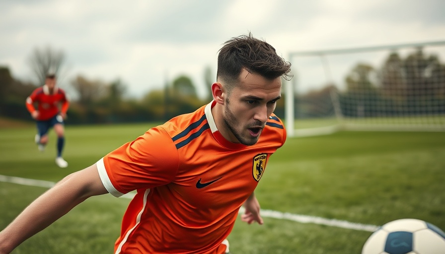 Gwent Premier League player in action on the field.