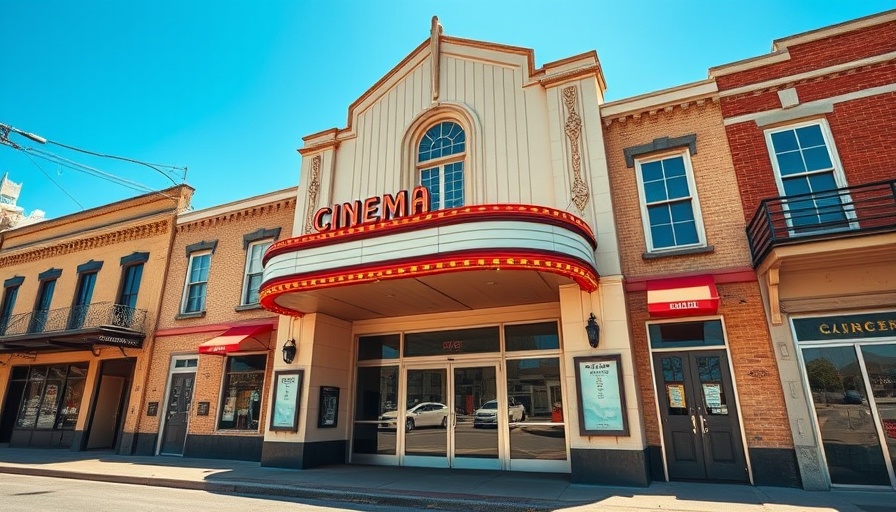 Historic community cinema building on a sunny day.