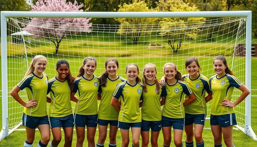 Raglan U14 Girls Weir Rose Bowl Tournament team posing on soccer field.