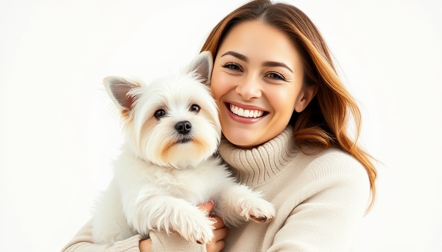 Smiling woman with dog, Gardening Trends 2025