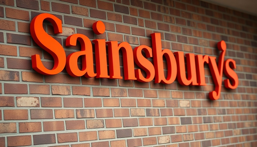 Sainsbury's logo on a brick wall highlights Sainsbury's and Argos hiring 19,000 workers.