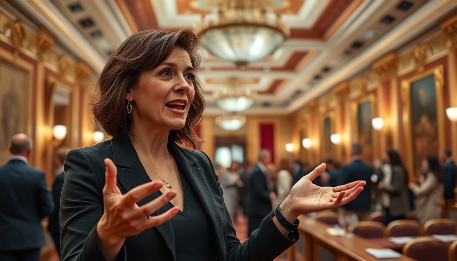 Enthusiastic presenter discussing transformative strategies at a conference.