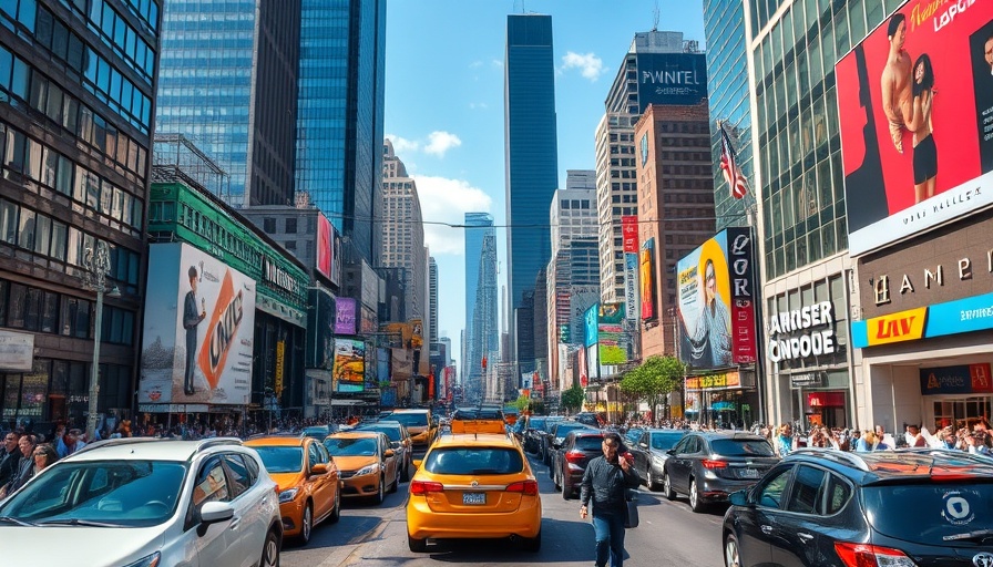 Brooklyn cityscape with tall buildings and busy street, reflecting median sales price over $1 million.