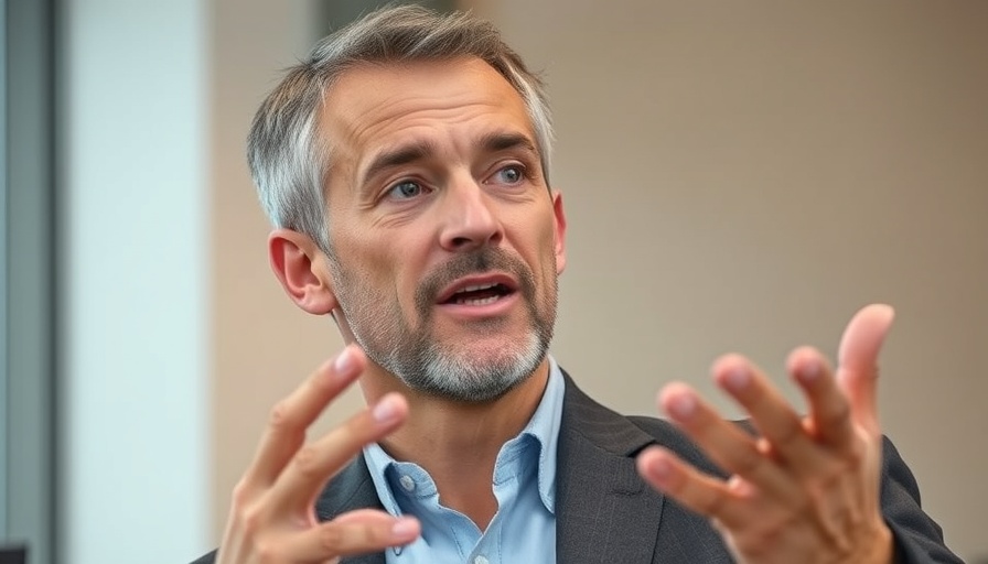 Middle-aged man engaged in discussion about hiring family for board advisors.