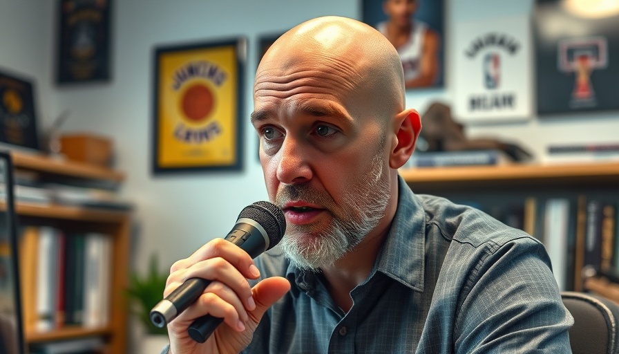 Man discussing overcoming setbacks in real estate investing at home office.