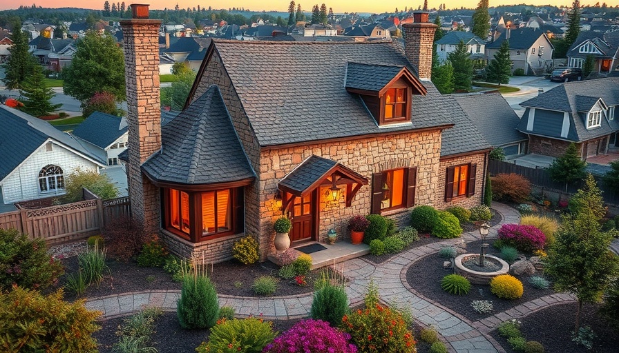 How realtors price homes: charming house and garden.