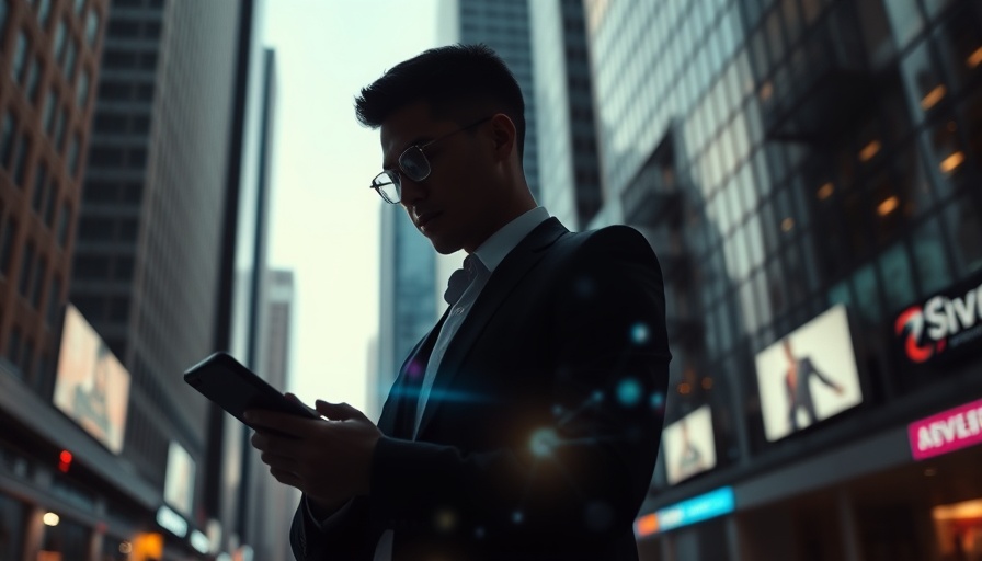 Futuristic business concept of AIM-Port Client Engagement with digital icons.