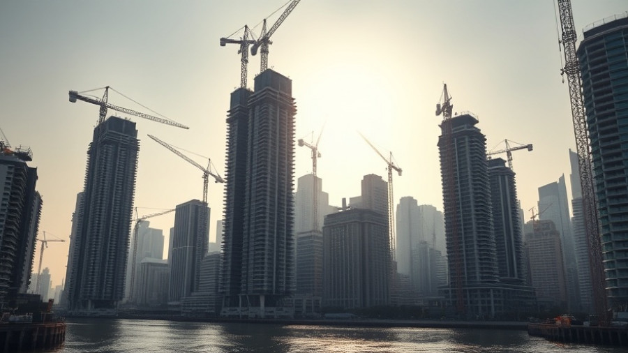 Urban construction scene addressing NYC housing crisis solutions.