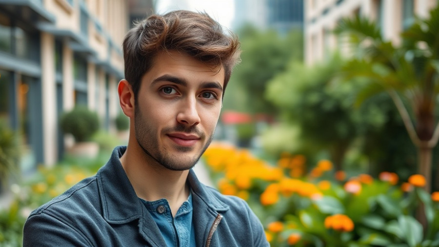 Housing affordability realistic discussion with young man, digital news.