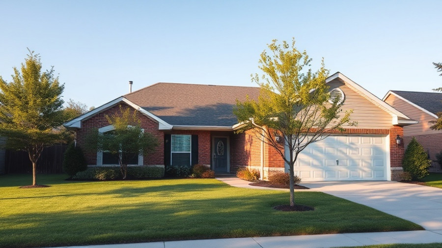 Suburban home showing fall maintenance readiness, bright day.