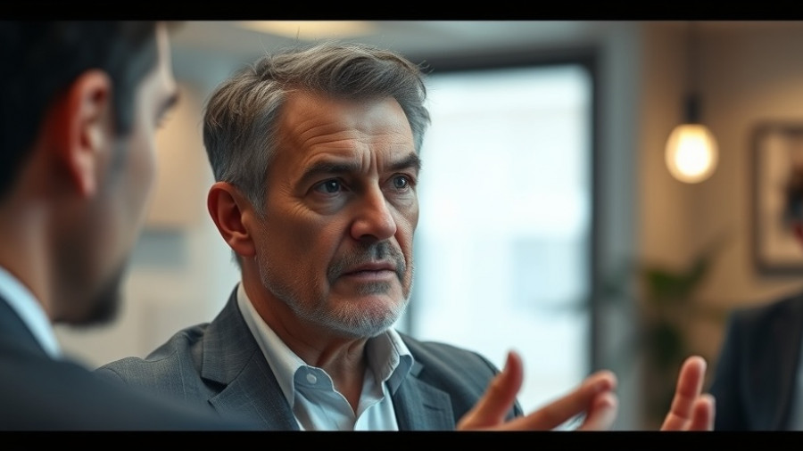 Man discussing why you should buy rental properties, indoor setting.