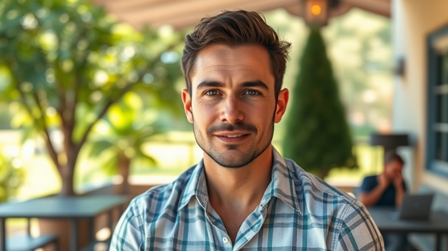Wealthy People Know This - Man sharing knowledge on patio