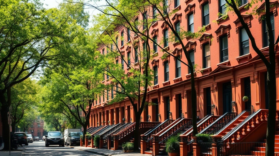 NYC brownstones in a vibrant neighborhood with properties selling above asking price.