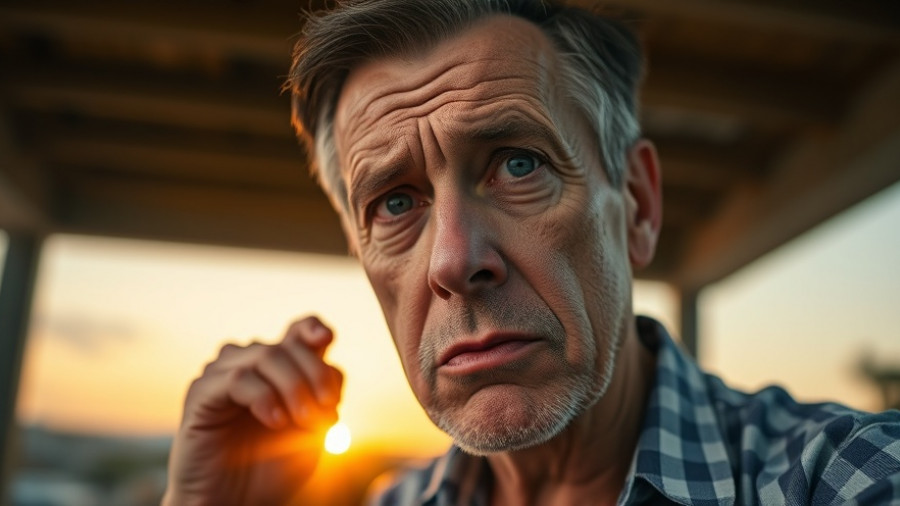 Frustrated man outdoors as sun sets; tenant hasn't paid rent in 3 months.