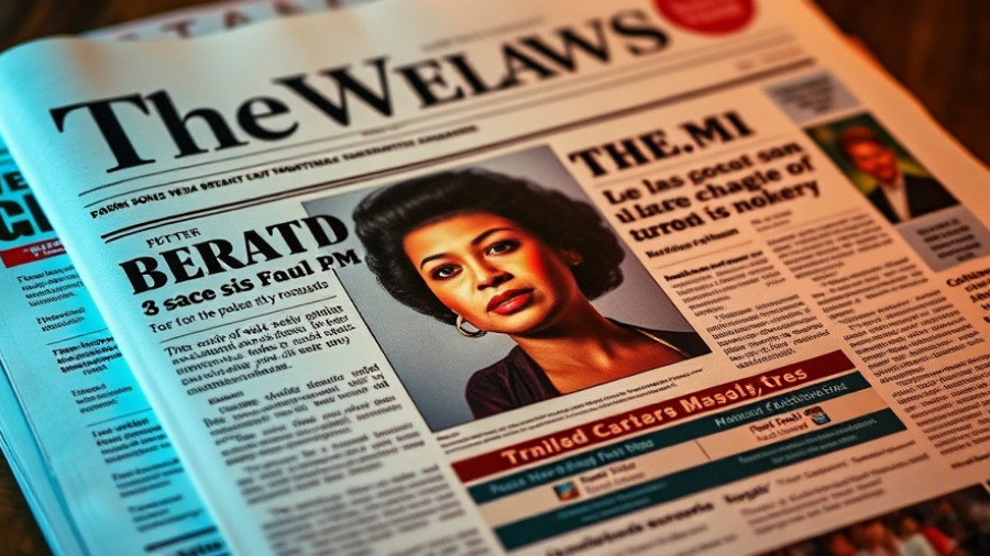 Caribbean American community news magazine front page.