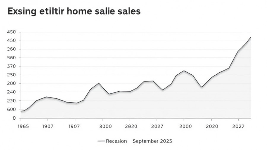 Line graph of existing home sales trends with September 2025 data.