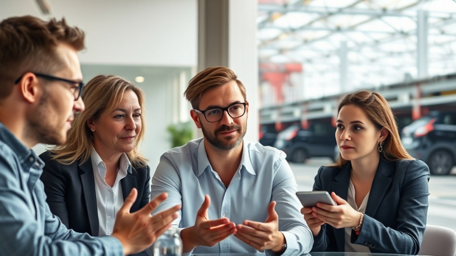 Engaged professionals discussing Innovative Parking Solutions on a video call.