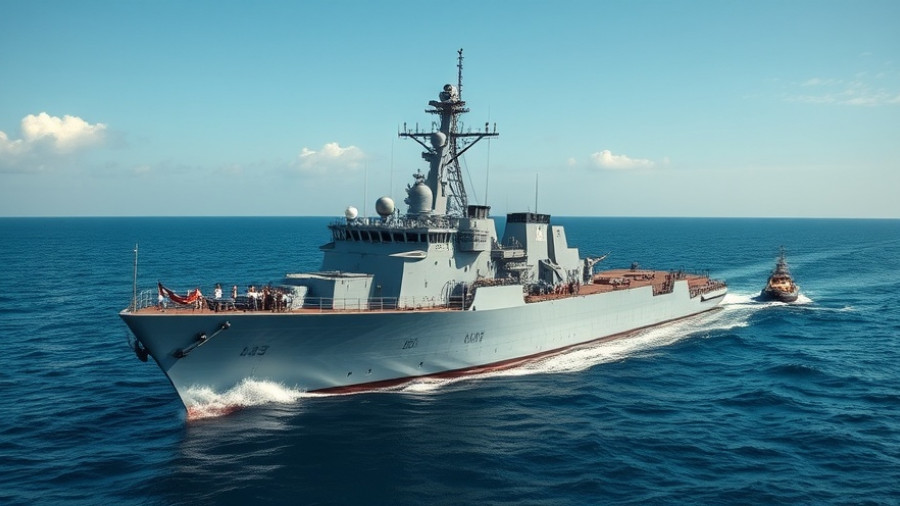 US naval ship during Trinidad and Tobago defense exercises.