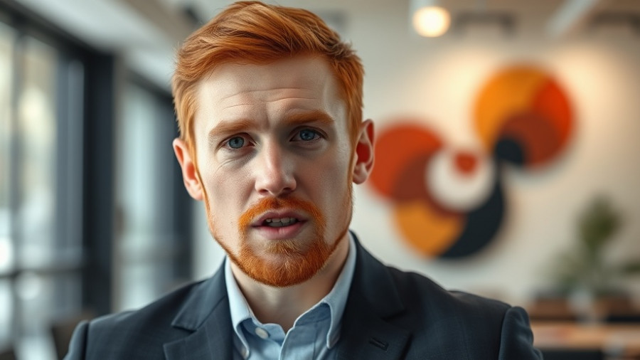 Confident man in modern office, diversify lead sources with investors.