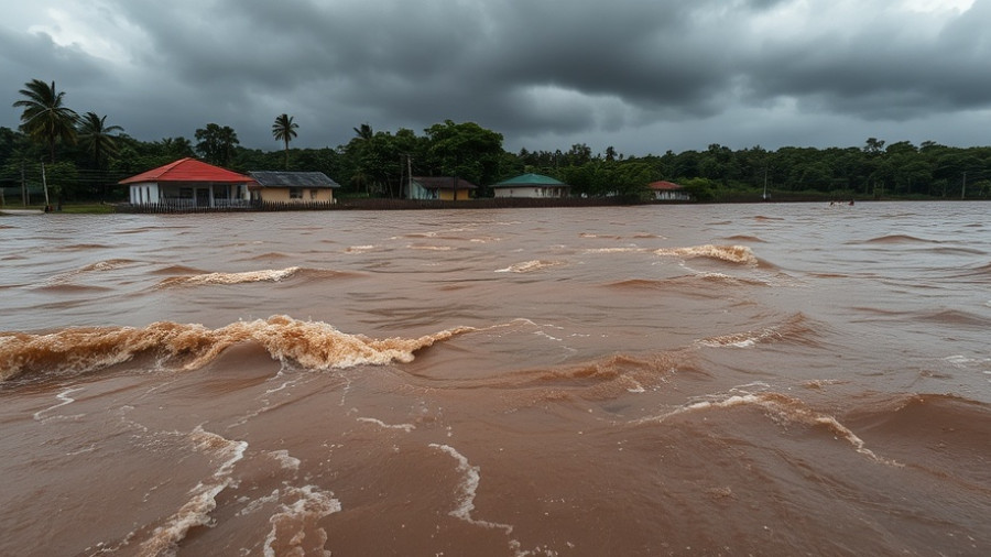 Severe flooding in Jamaica during Hurricane Melissa.