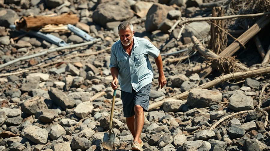 Man demonstrates Caribbean resilience after Hurricane Melissa.