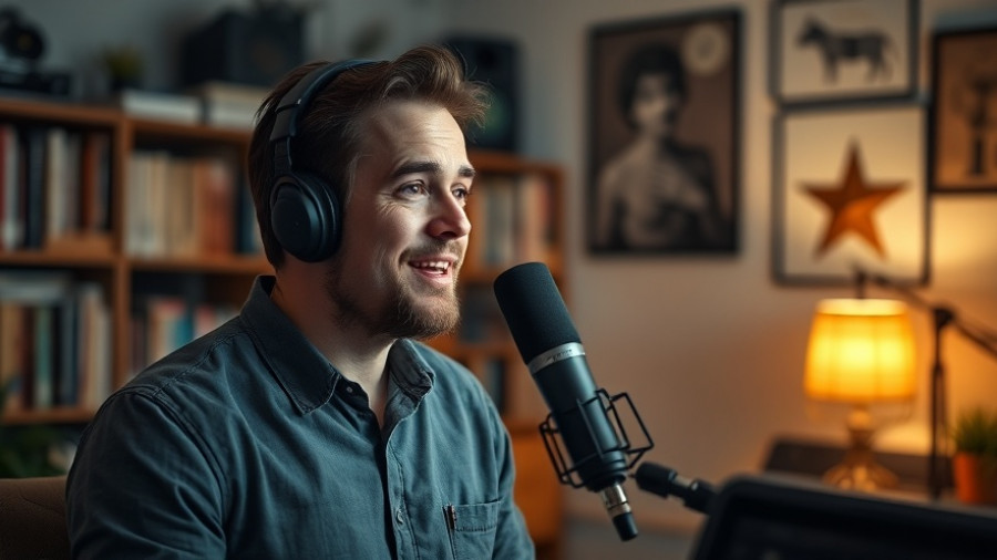 Casual man talking in home studio conveys Private Credit Confidence.