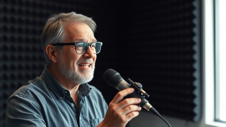 Engaged speaker in studio setting, aiming to become the #1 agent.