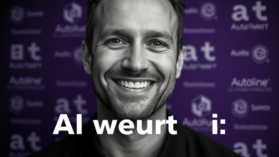 Stylized image on how agents leverage AI with a smiling man.