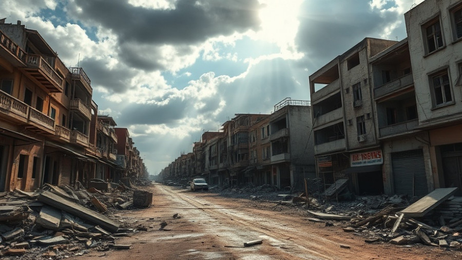 Hurricane Melissa's impact on Jamaica shows urban devastation.