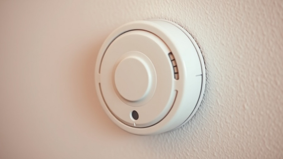 Smoke detector installed on a wall for home safety testing.