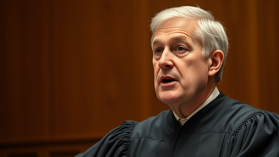 Judge Jonathan D. Lott speaking in a courtroom setting.