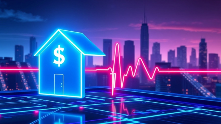 Futuristic representation of AI in real estate technology.