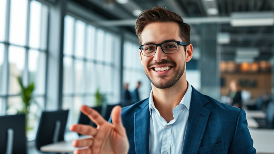 Brokerbot AI Assistant in Real Estate event banner featuring a smiling man.