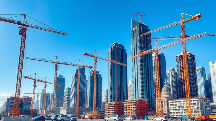 Urban construction site related to affordable housing proposals on November ballot NYC.